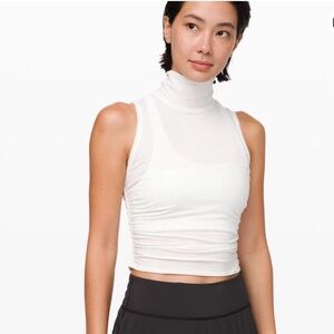Lululemon Athletica Cream Turtleneck Sleeveless Tank